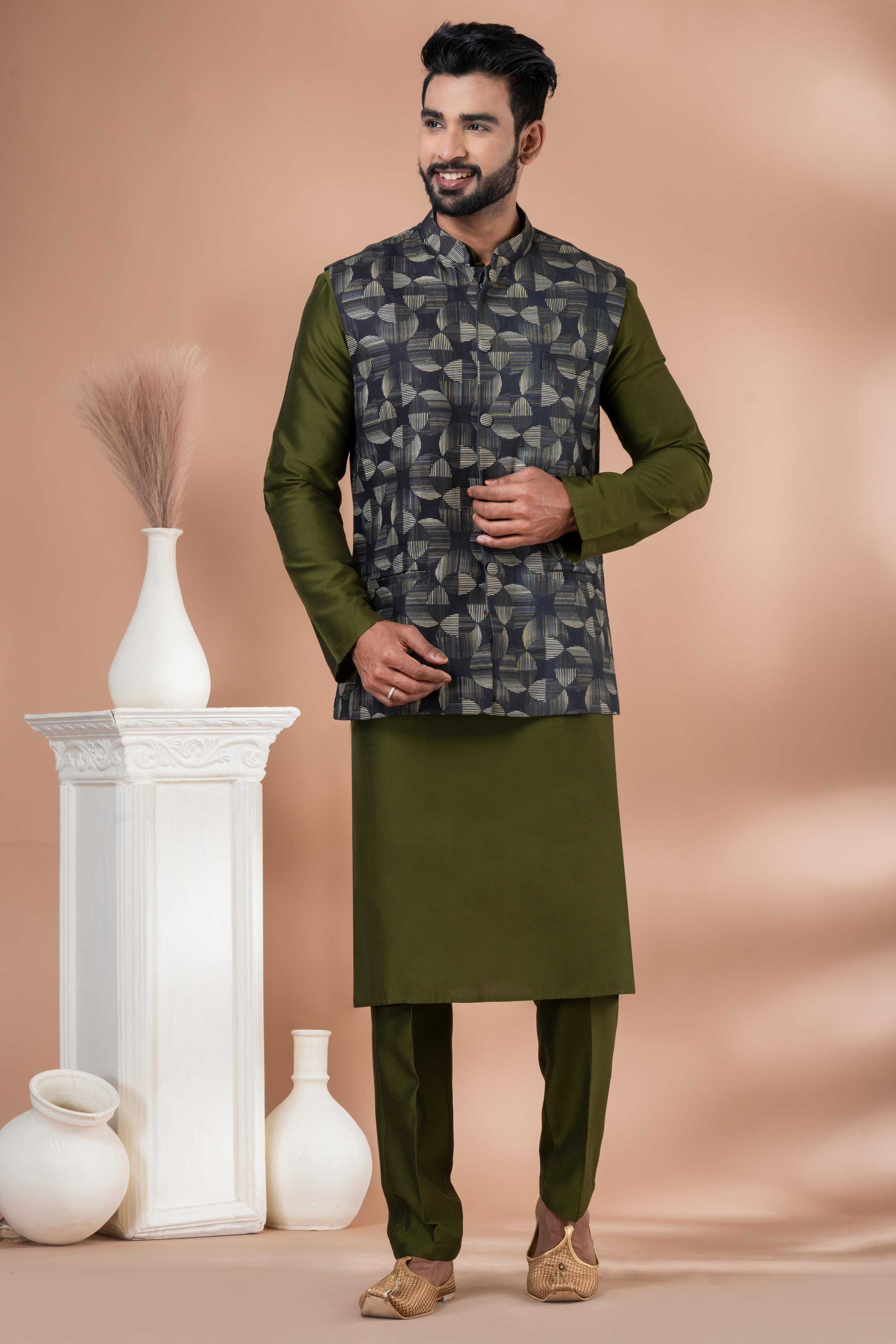 Ynf Viscose RIN223 2358C Mens Wear Wholesale Nehru Jacket Festive & Wedding Coats Modi Jackets Manufacturer- Kapda Export