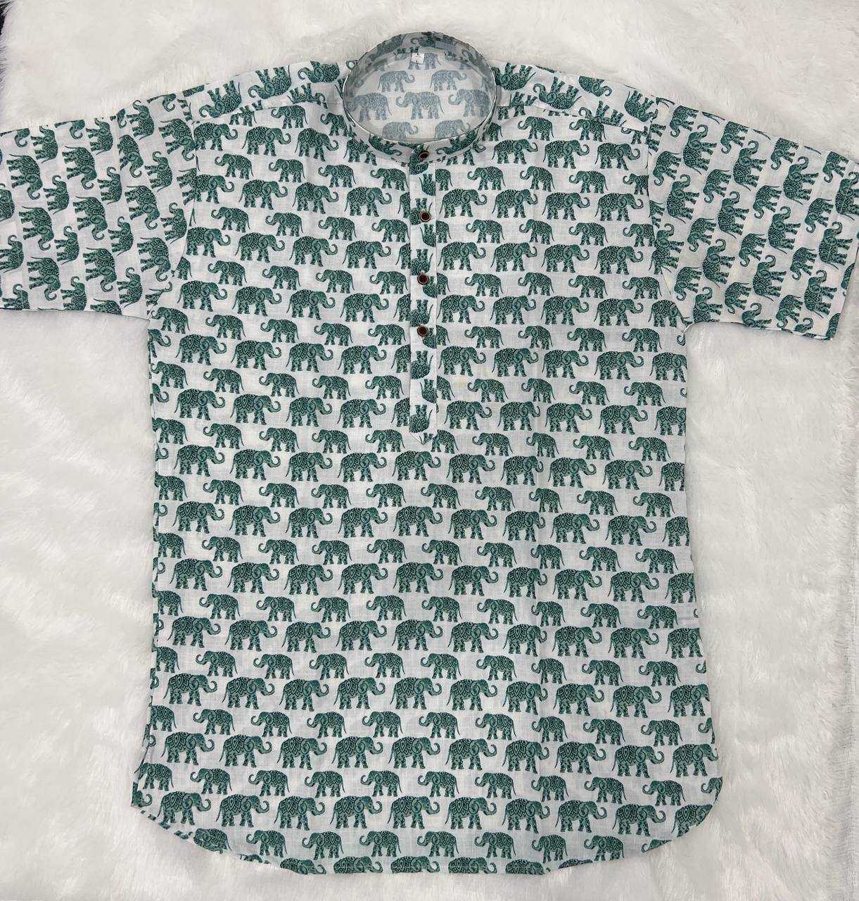 Ynf Cotton RIN125 B-Desi Mens Wear Wholesale Mens Kurtas Casual Wear Men Short Kurta Manufacturer- Kapda Export