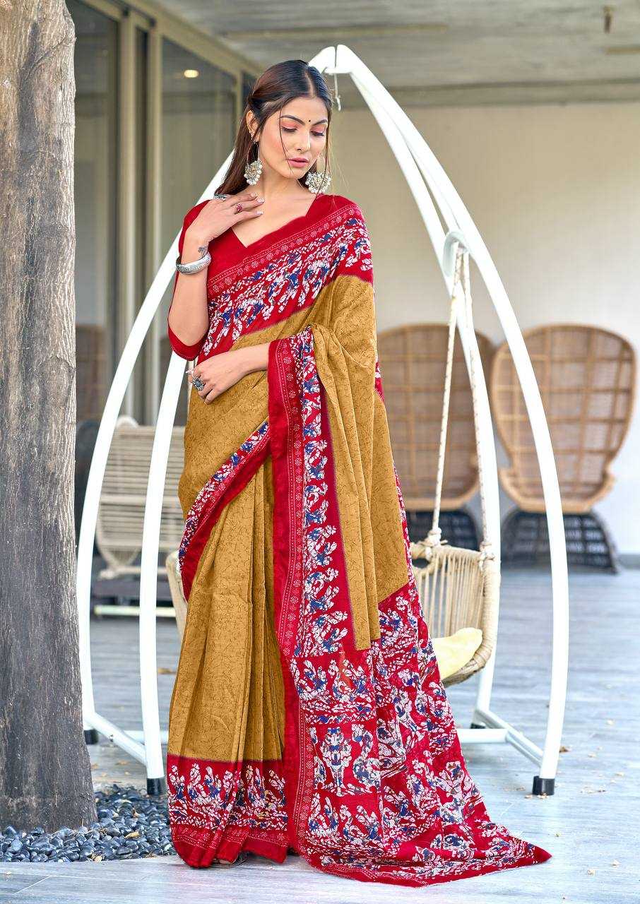 Ynf Cotton RIN229 7-BATIK Sarees Wholesale Printed Sarees Batik Sarees Manufacturer- Kapda Export