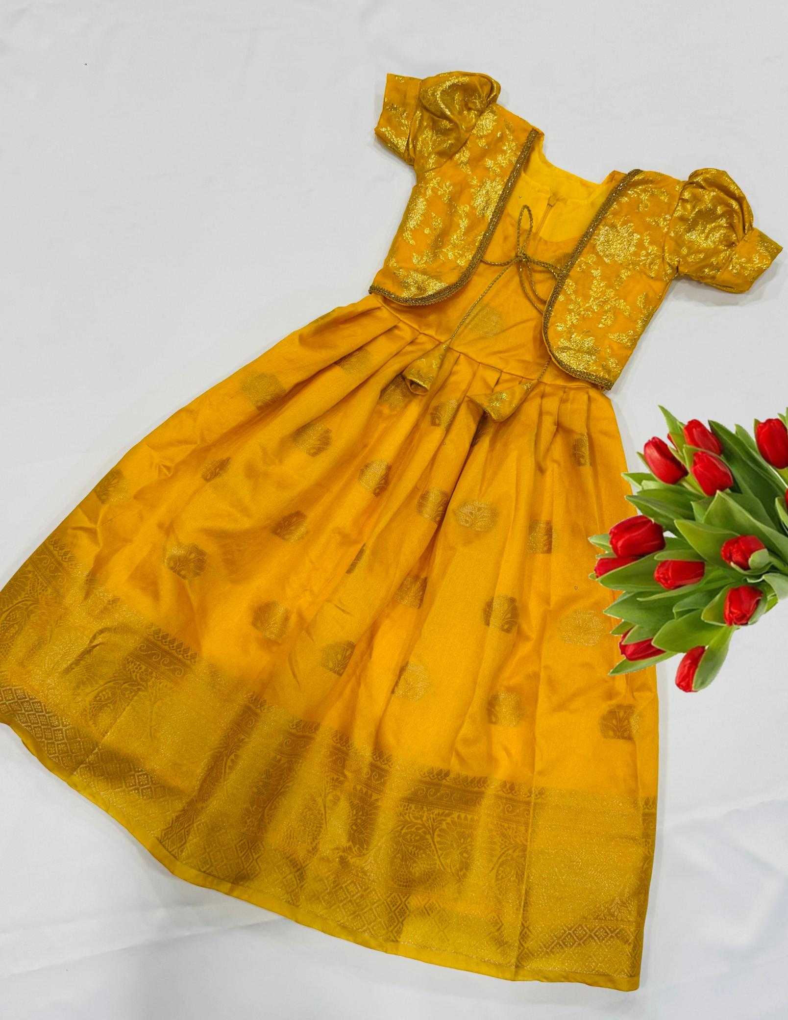 Ynf Fancy RIN235 FUMKA Kids Wear Wedding Collections Festive Collections Wholesale Kids Gown Kids Ethnic Gowns Haldi Outfits Manufacturer- Kapda Export
