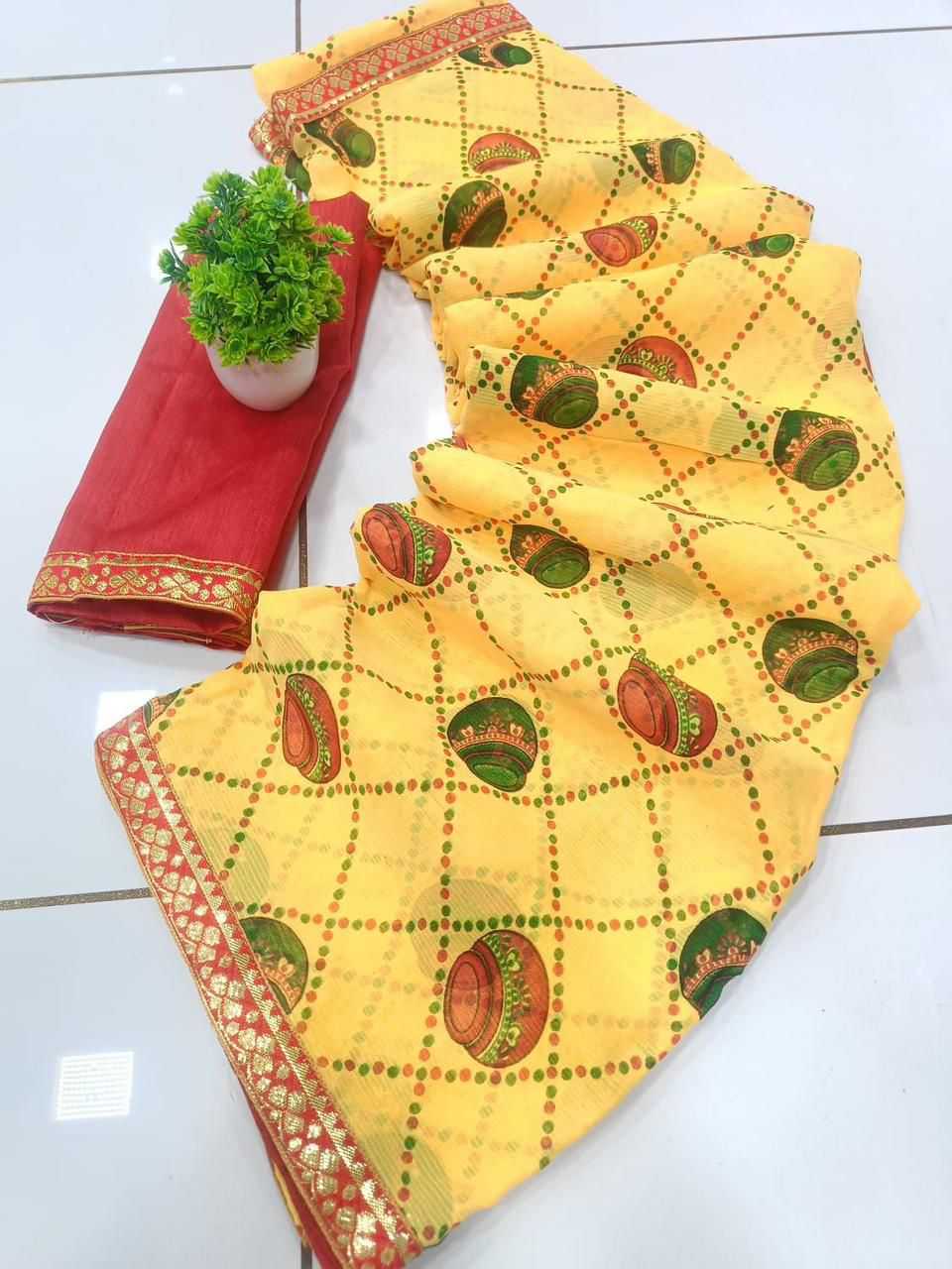 Ynf Georgette KESH577 834 Sarees Wedding Collections Wholesale Designer Sarees Georgette Sarees Haldi Outfits Manufacturer- Kapda Export