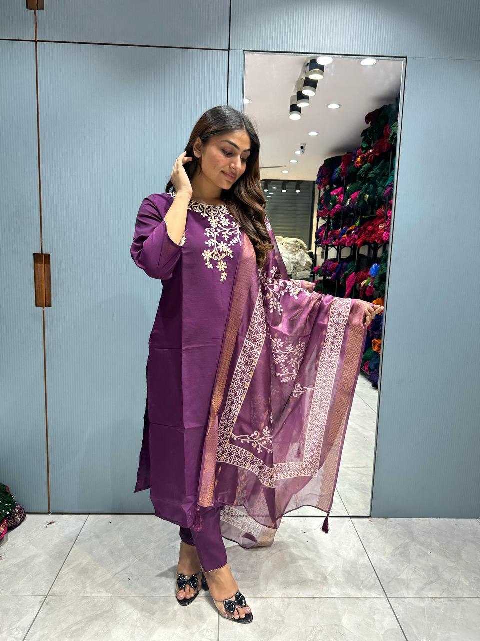 Ynf Heavy Roman Silk KESH601 204 Kurti Wholesale Workwear Kurtis Silk Kurtis Gota Patti Kurtis Manufacturer- Kapda Export