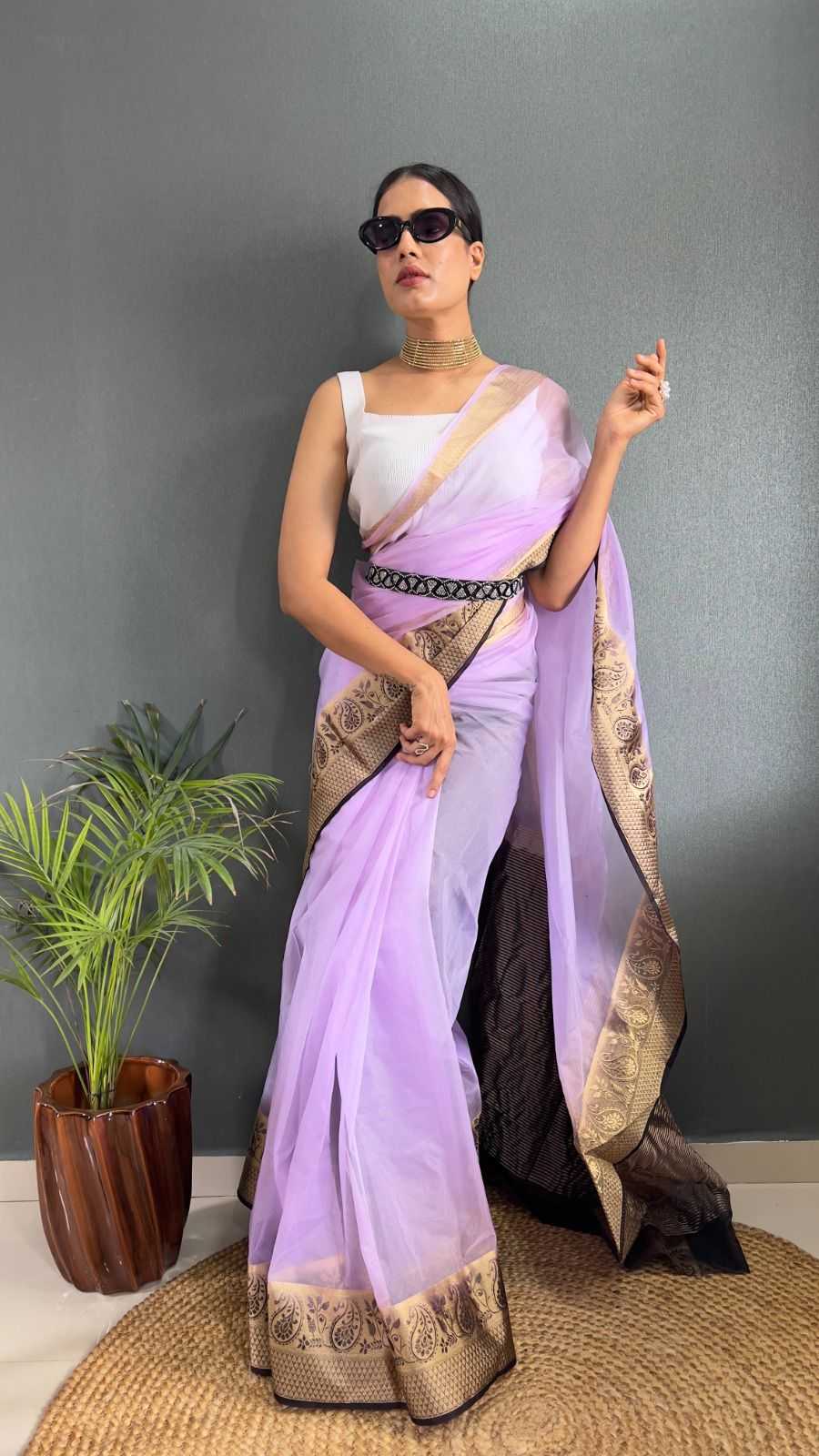 Ynf Organza KESH577 SOLID KORA Sarees Wholesale Organza Sarees Party Wear Sarees Kora Sarees Manufacturer- Kapda Export