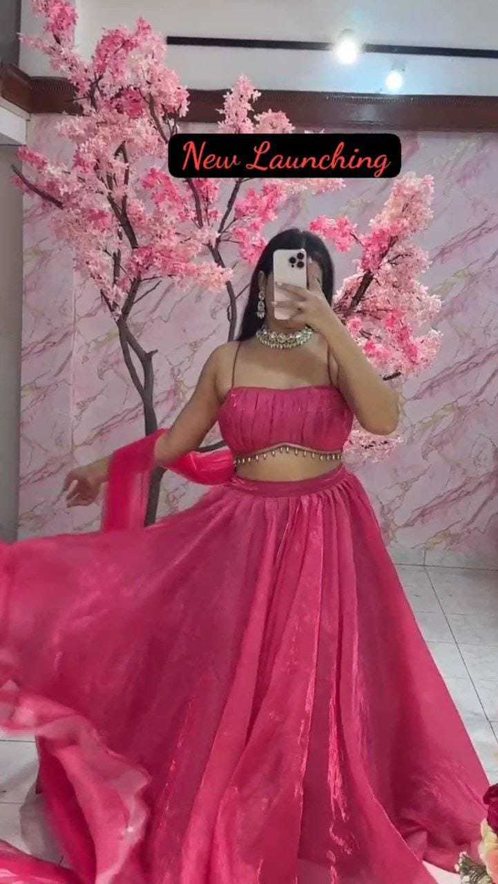 Ynf Organza RIN157 LEHENGA-02 Lehengas Plus Size Collections Wholesale Designer Lehenga Wedding Lehenga Pink Lehenga Manufacturer- Kapda Export