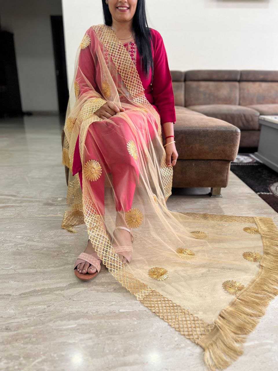 Ynf Premium Silk KESH482 OMNI Duppatas Wholesale Gajji Modal Dupattas Manufacturer- Kapda Export