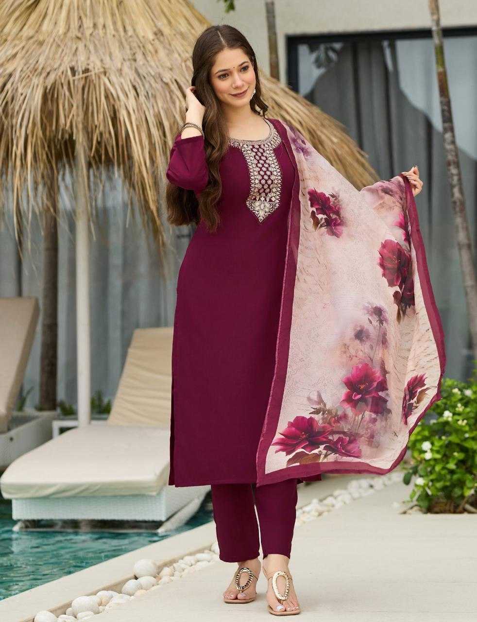 Ynf Rayon KESH175 Stoberry Suits & Dresses Wholesale Ladies Suits Embroidery Suits Maroon Salwar Suit Manufacturer- Kapda Export
