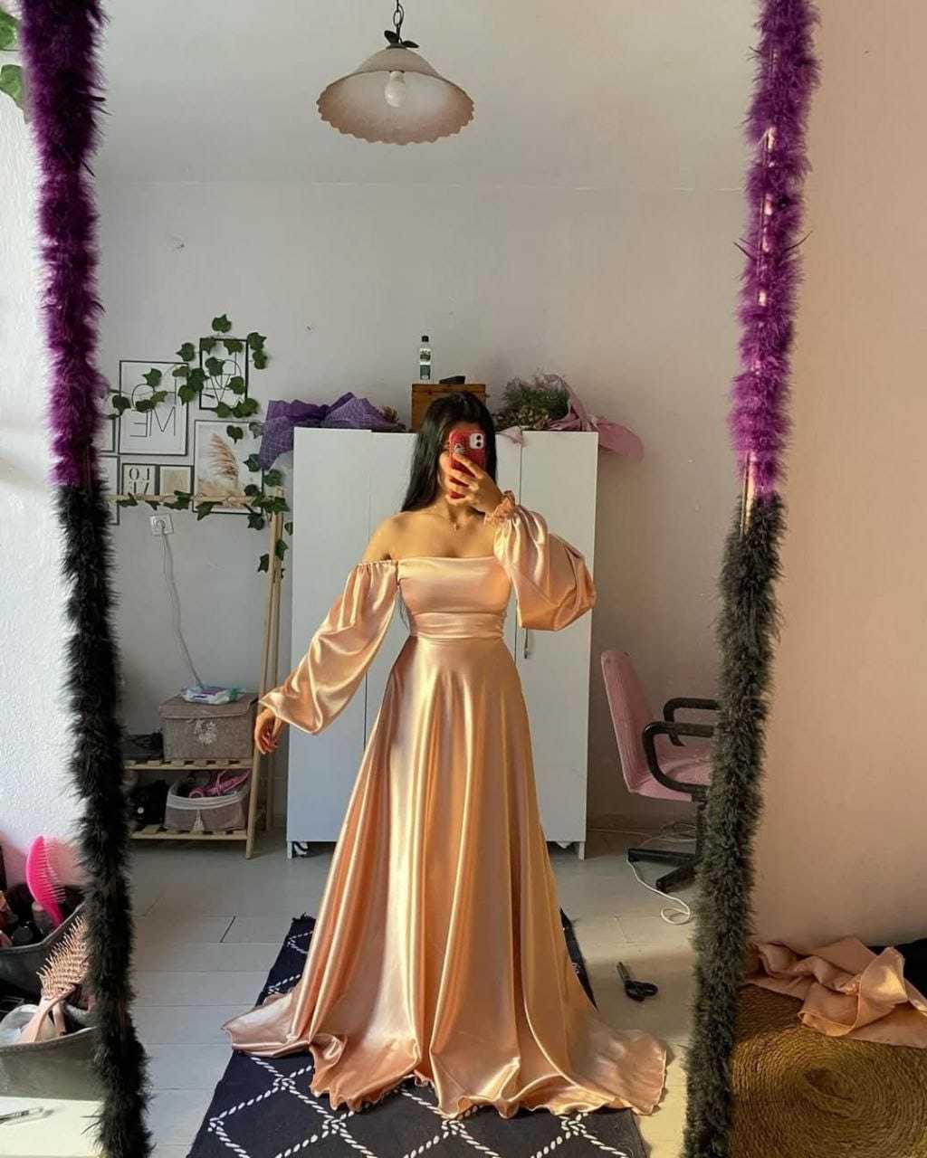 Ynf Satin RIN157 2164 Gowns Plus Size Collections Wholesale Fancy Gowns Party Gowns Satin Gowns Manufacturer- Kapda Export