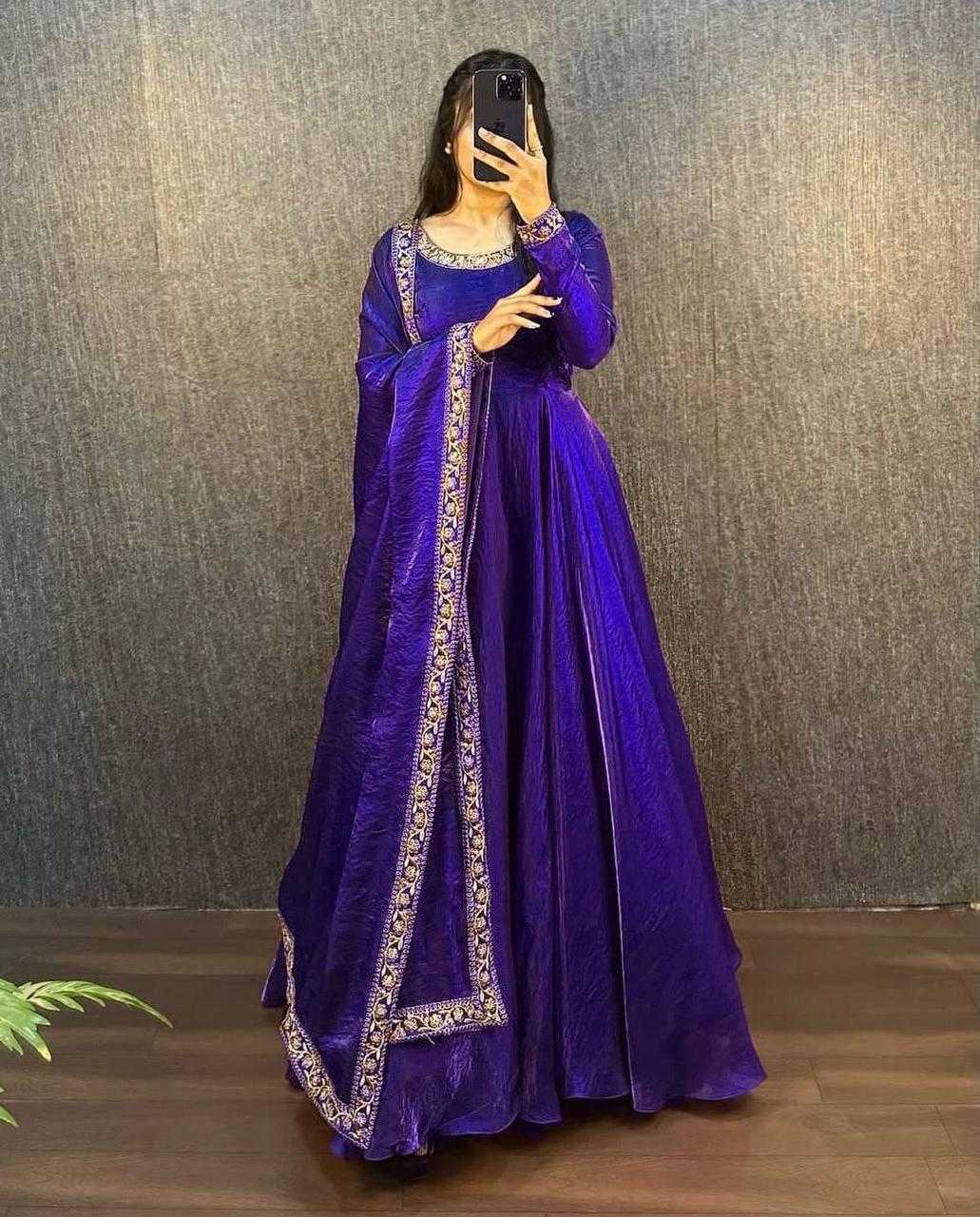 Ynf Silk KESH175 Fendi Silk Kurti Wholesale Designer Kurtis Anarkali Kurtis Floor-Length Kurtis Manufacturer- Kapda Export