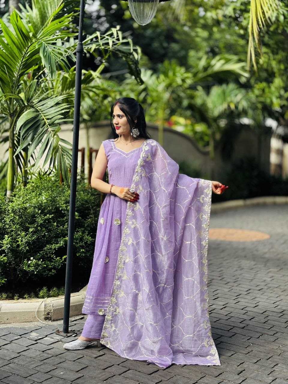 Ynf Chiffon KESH538 1211 Kurti Wholesale Anarkali Kurtis Gota Patti Kurtis Kurti With Palazzo Manufacturer- Kapda Export