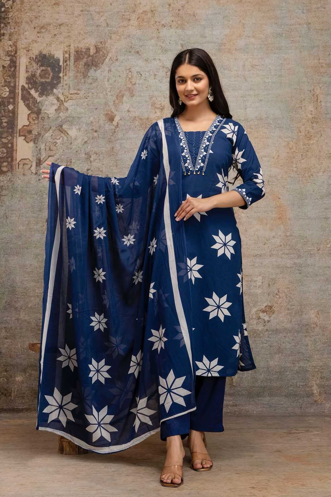 Ynf Cotton RIN190 EMRANI Setwise Collections Wholesale Dresses & Suits Catalogs Manufacturer- Kapda Export