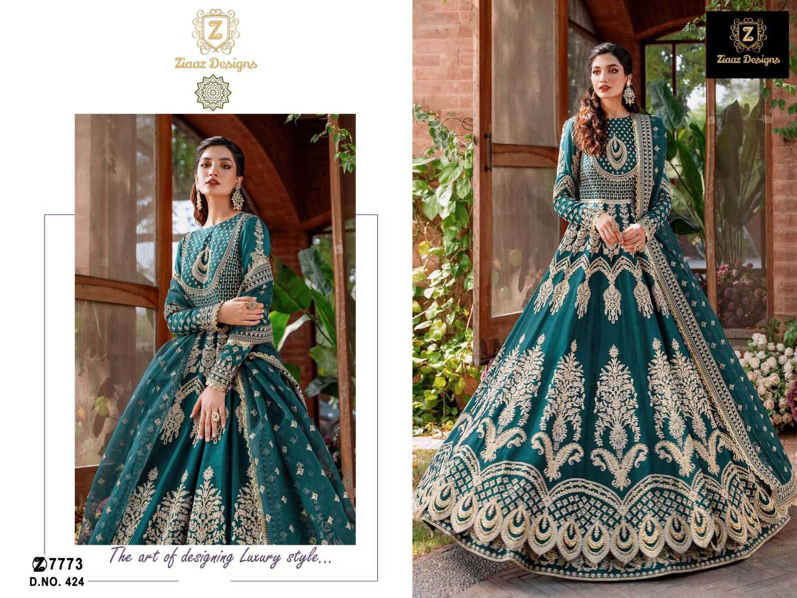 Ynf Georgette KESH530 Ziaaz 424 Suits & Dresses Islamic Clothing Festive Collections Wholesale Semi Stitched Suits Designer Suits Gown Dresses Manufacturer- Kapda Export