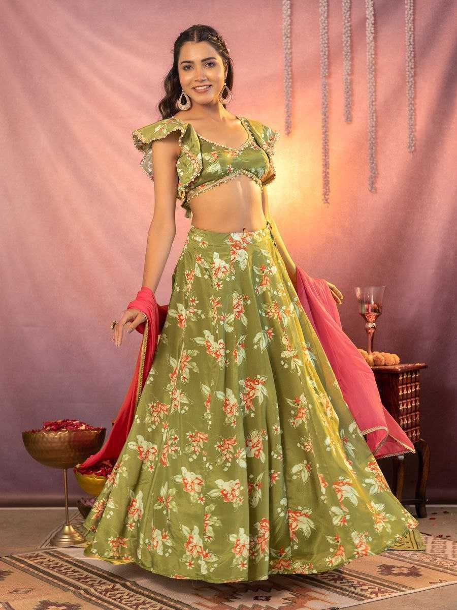 Ynf Georgette RIN157 PB LEHENGA-57 Lehengas Plus Size Collections Wholesale Designer Lehenga Printed Lehenga Lehenga For Mehndi Manufacturer- Kapda Export