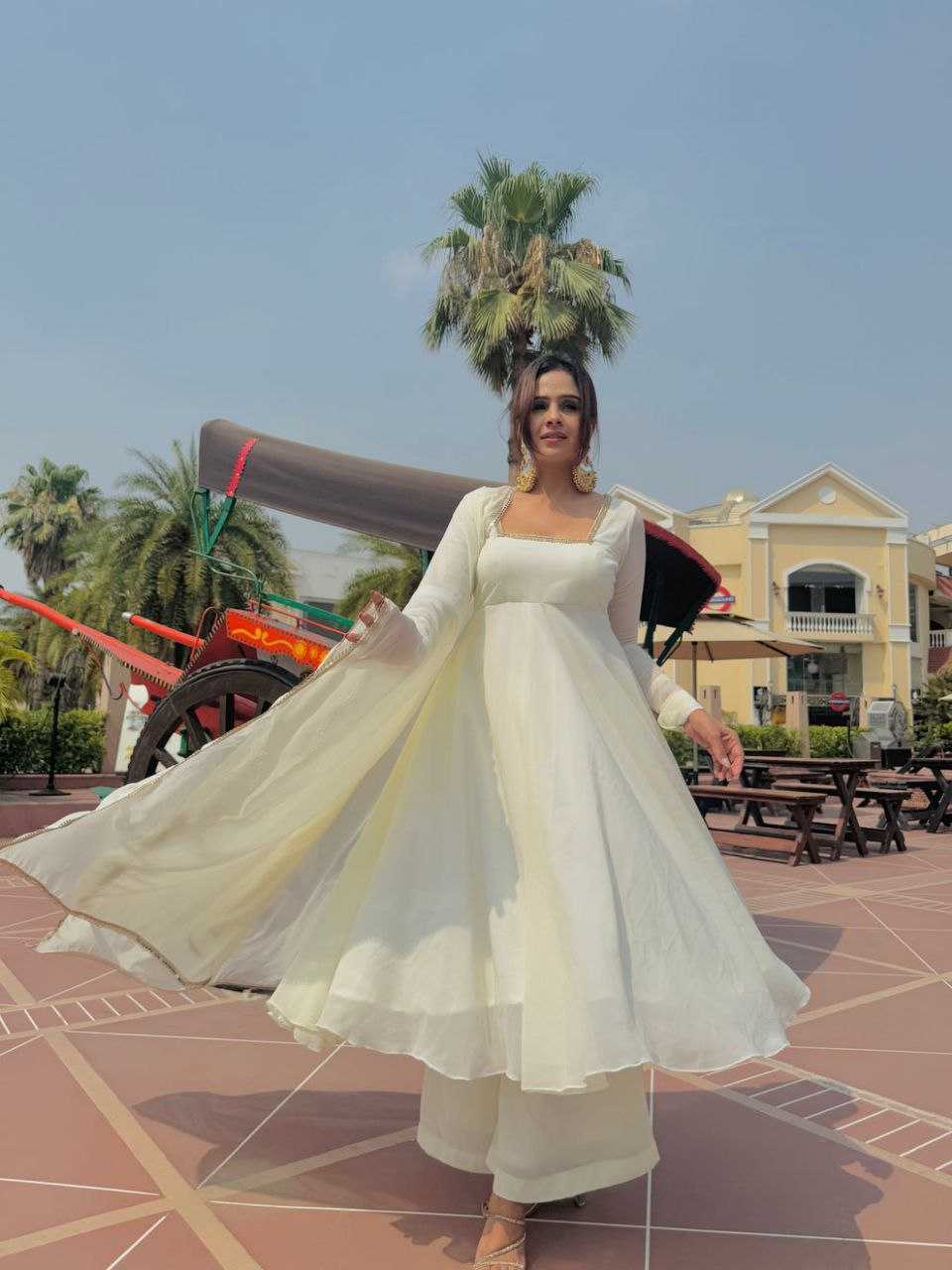 Ynf Georgette RIN157 PC-2156 Gowns Plus Size Collections Wholesale Party Wear Gowns Designer Gowns Fit And Flare Gowns Manufacturer- Kapda Export