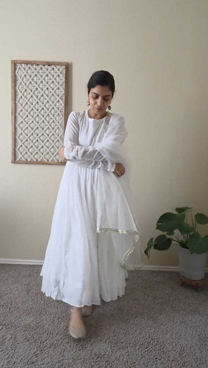 Ynf Georgette RIN157 PC-2188 Gowns Plus Size Collections Wholesale Fancy Gowns Lace Gowns White Gown Manufacturer- Kapda Export