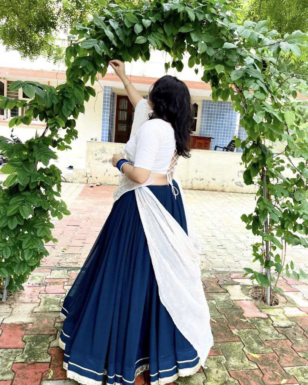 Ynf Georgette RIN157 PC NAVRATRI NIGHTS-48 Lehengas Festive Collections Plus Size Collections Wholesale Fancy Lehenga Chaniya Choli Floral Lehenga Gota Patti Lehenga Navratri Chaniya Choli Manufacturer- Kapda Export