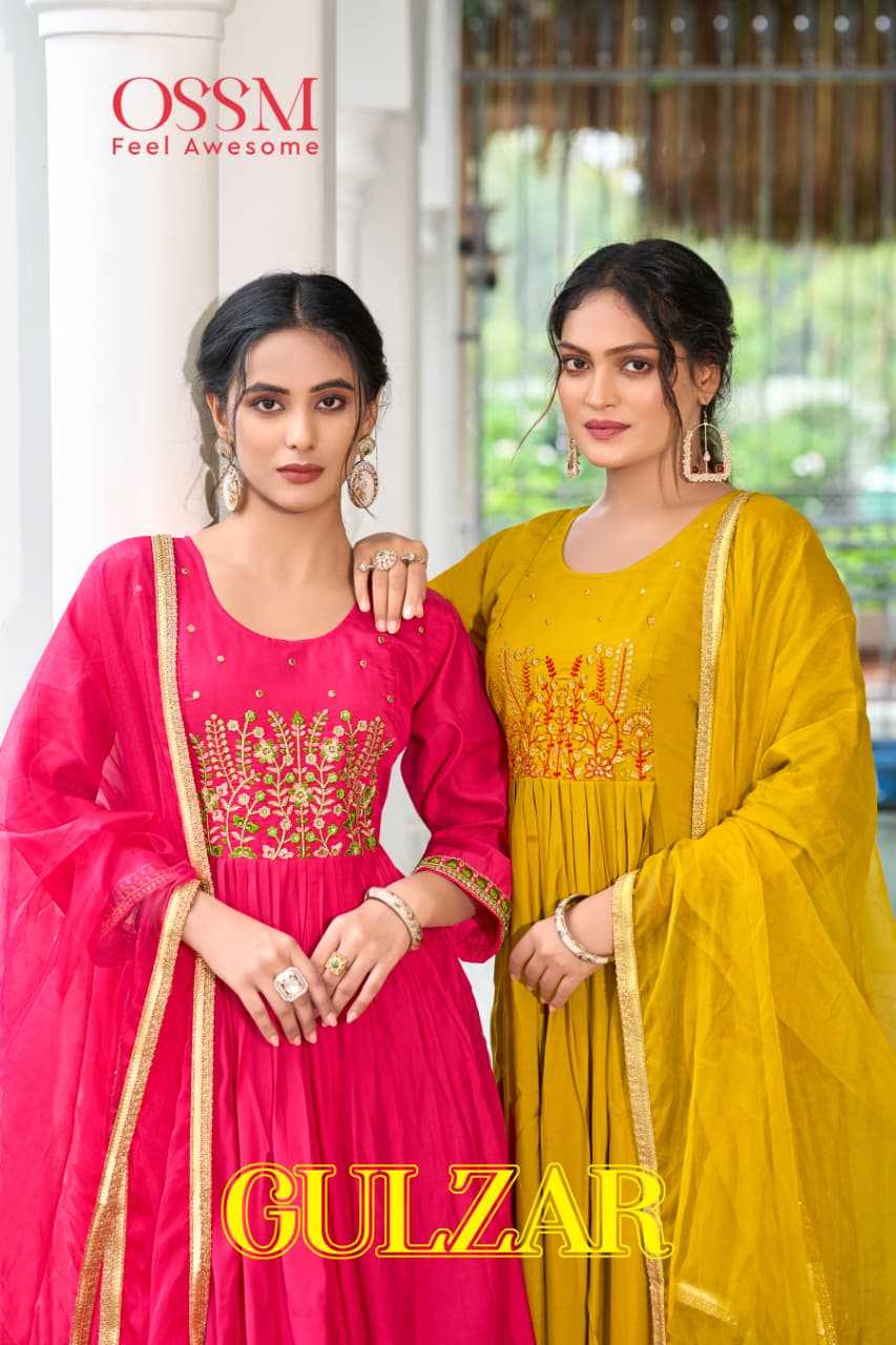 Ynf Heavy Roman Silk RIN190 OSSM GULZAR Setwise Collections Wholesale Dresses & Suits Catalogs Manufacturer- Kapda Export