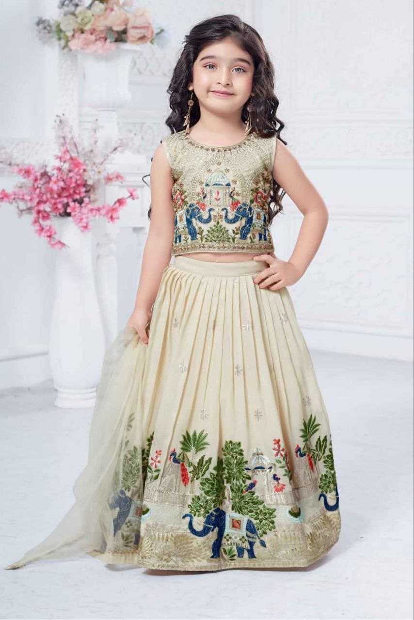 Ynf Muslin KESH461 162 Kids Wear Wholesale Kids Lehenga Kids Ethnic Wear Kids Diwali Clothes Manufacturer- Kapda Export