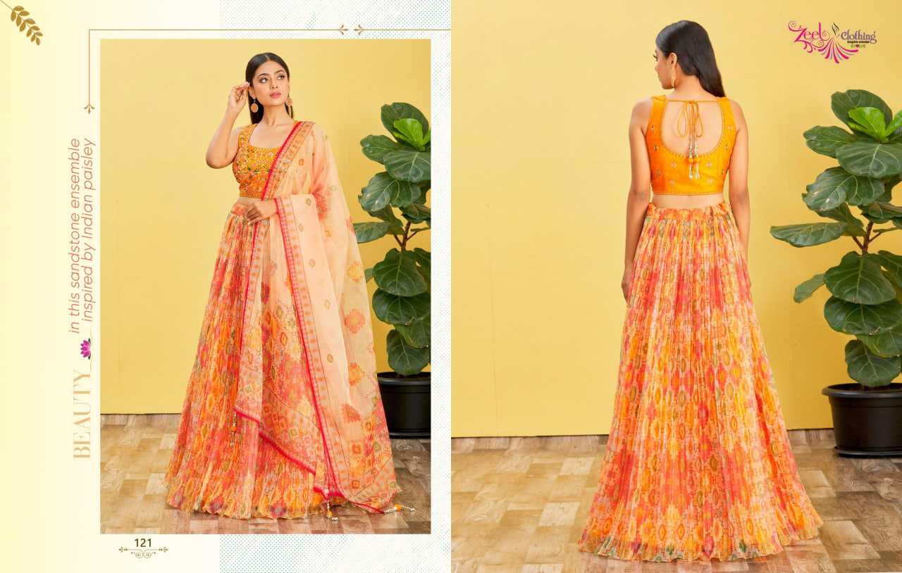 Ynf Organza KESH530 Zeel Mandakini 111 Lehengas Wedding Collections Festive Collections Wholesale Printed Lehenga Embroidered Lehenga Mirror Work Lehenga Manufacturer- Kapda Export