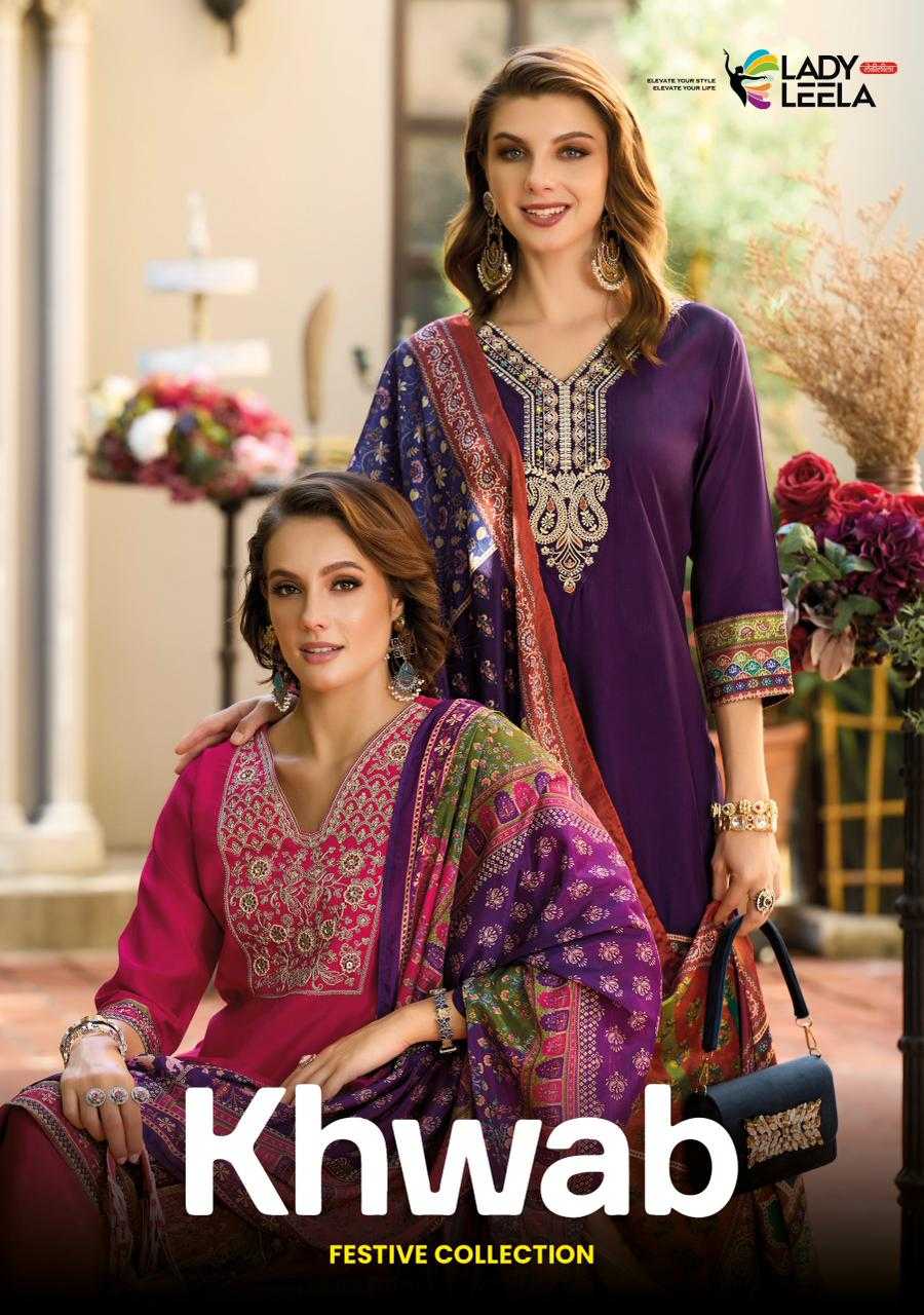 Ynf Pure Silk RIN190 LADY LEELA KHWAB Setwise Collections Wholesale Kurtis Catalogs Manufacturer- Kapda Export