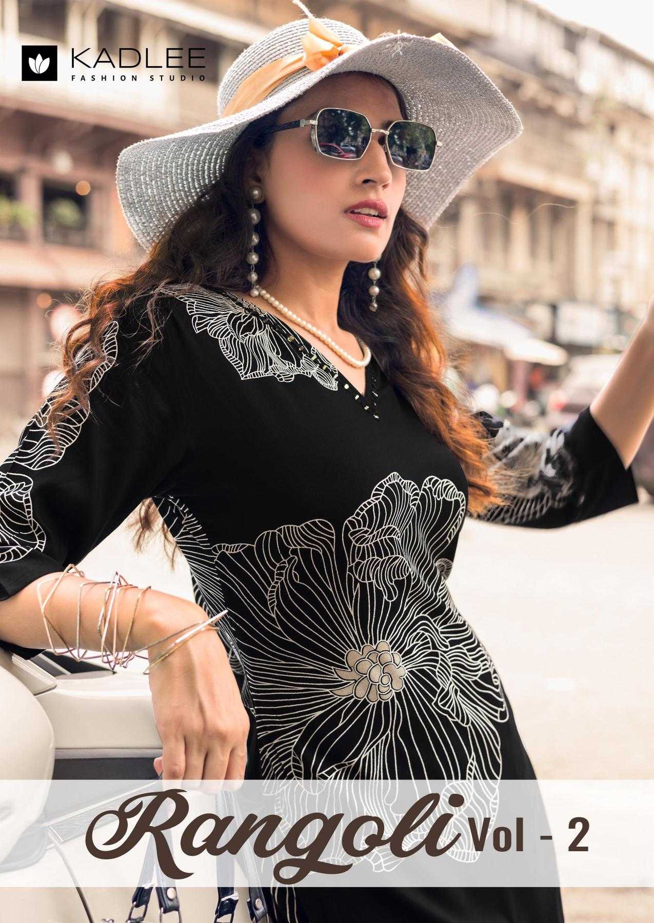 Ynf Rayon RIN190 KADLEE Rangoli vol 2 Setwise Collections Wholesale Kurtis Catalogs Manufacturer- Kapda Export