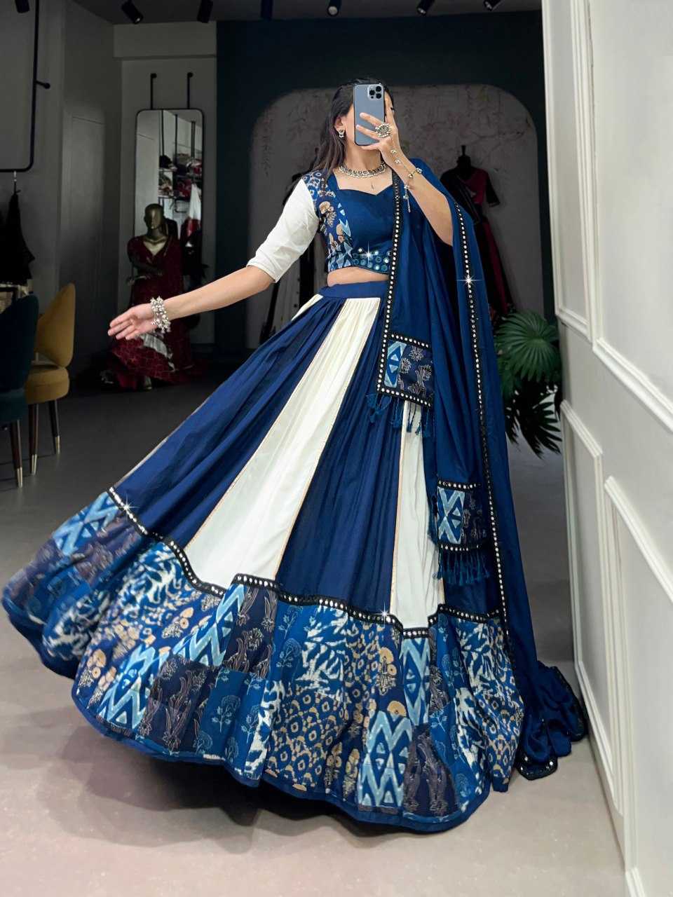 Ynf Reyon Cotton KESH134 1714 Lehengas Festive Collections Wholesale Fancy Lehenga Embroidered Lehenga Mirror Work Lehenga Gota Patti Lehenga Manufacturer- Kapda Export