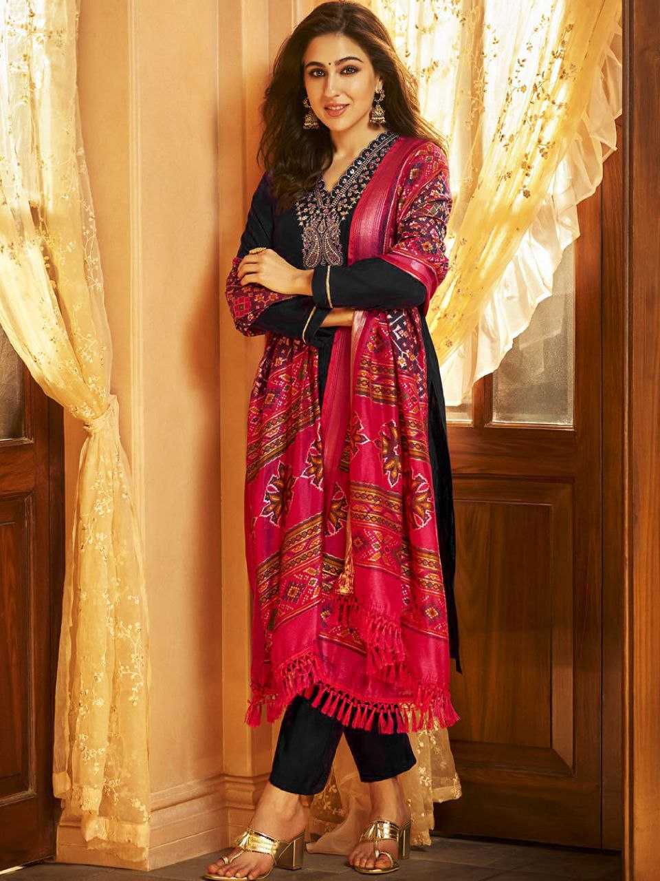 Ynf Slub Reyon KESH550 187 Suits & Dresses Bollywood Collections Wholesale Ladies Suits Embroidery Suits Sara Ali Khan Sarees Party wear suits Manufacturer- Kapda Export