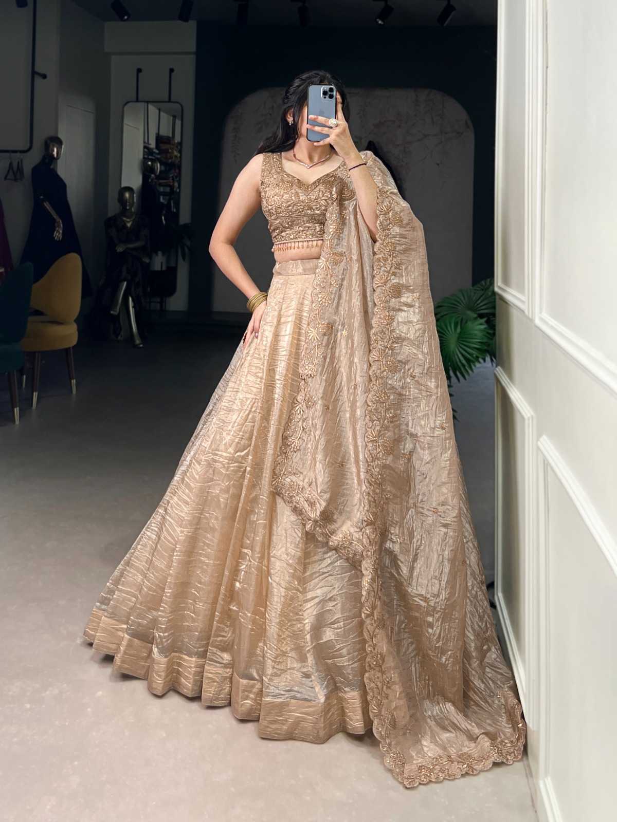 Ynf Soft Gold Crush KESH134 1430 Lehengas Festive Collections Wholesale Designer Lehenga Heavy Lehenga Onam Collections Manufacturer- Kapda Export