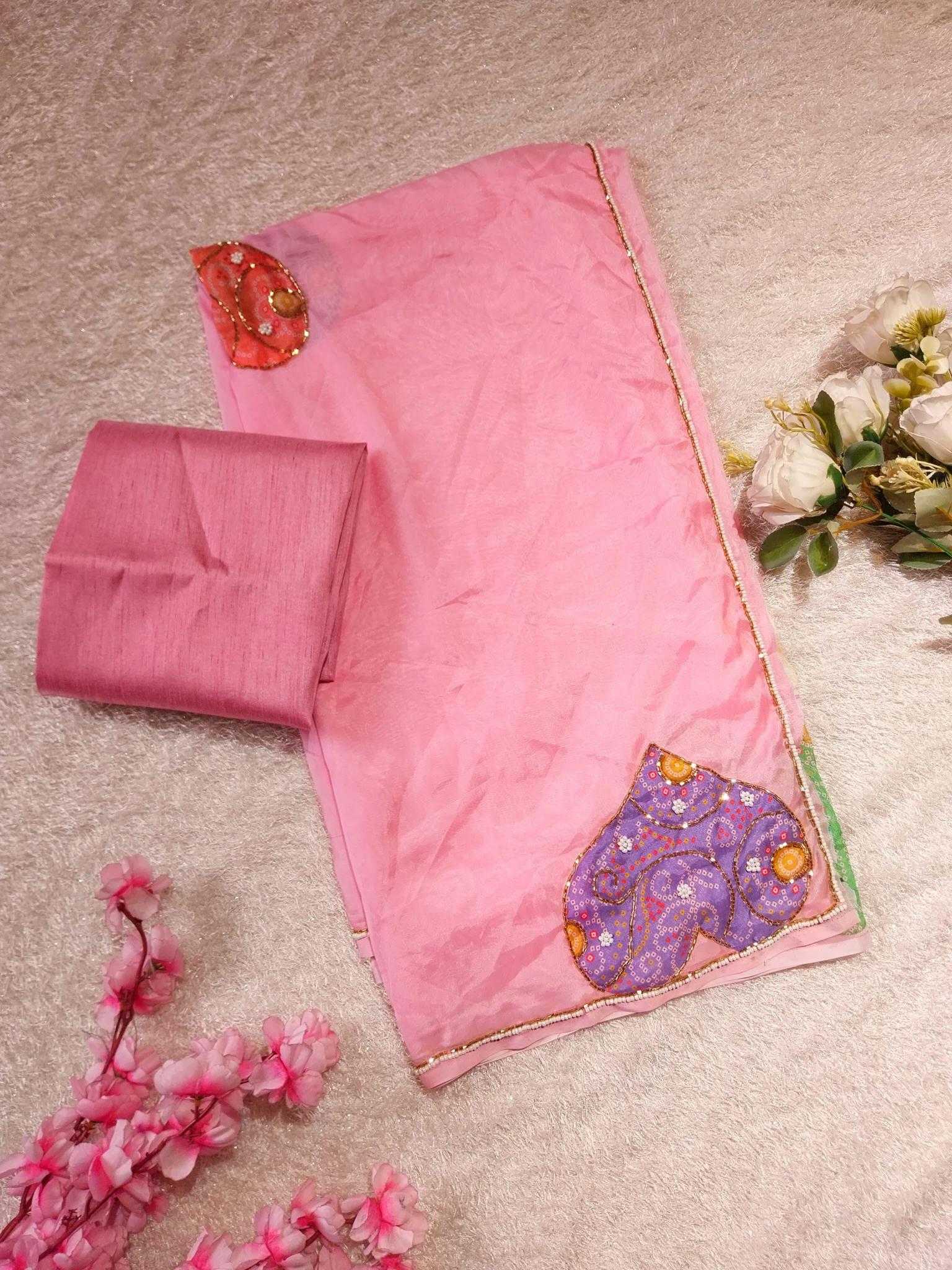 Ynf Tabby Silk RIN164 PINKY Silk Sarees Wholesale Bhagalpuri Silk Sarees Designer Silk Sarees Pink Silk Sarees Manufacturer- Kapda Export