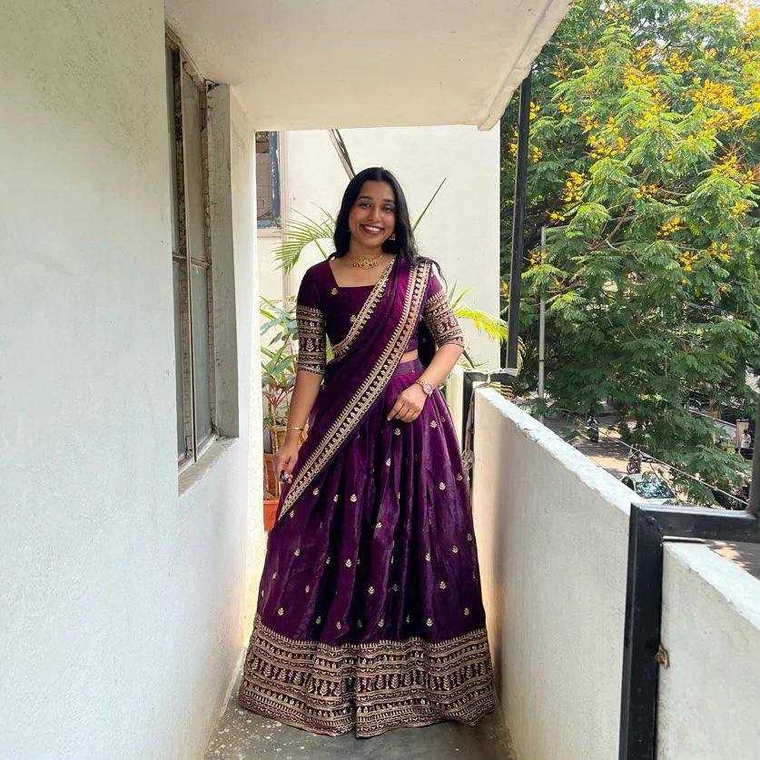 Ynf Tissue Silk KESH598 VNX1069 Sarees Wholesale Indian Sarees Lehenga Sarees Half Sarees Manufacturer- Kapda Export