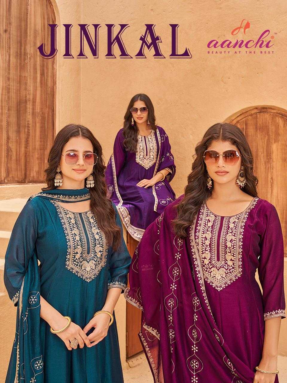 Ynf Vichitra Silk RIN190 AANCHI JINKAL Setwise Collections Wholesale Dresses & Suits Catalogs Manufacturer- Kapda Export