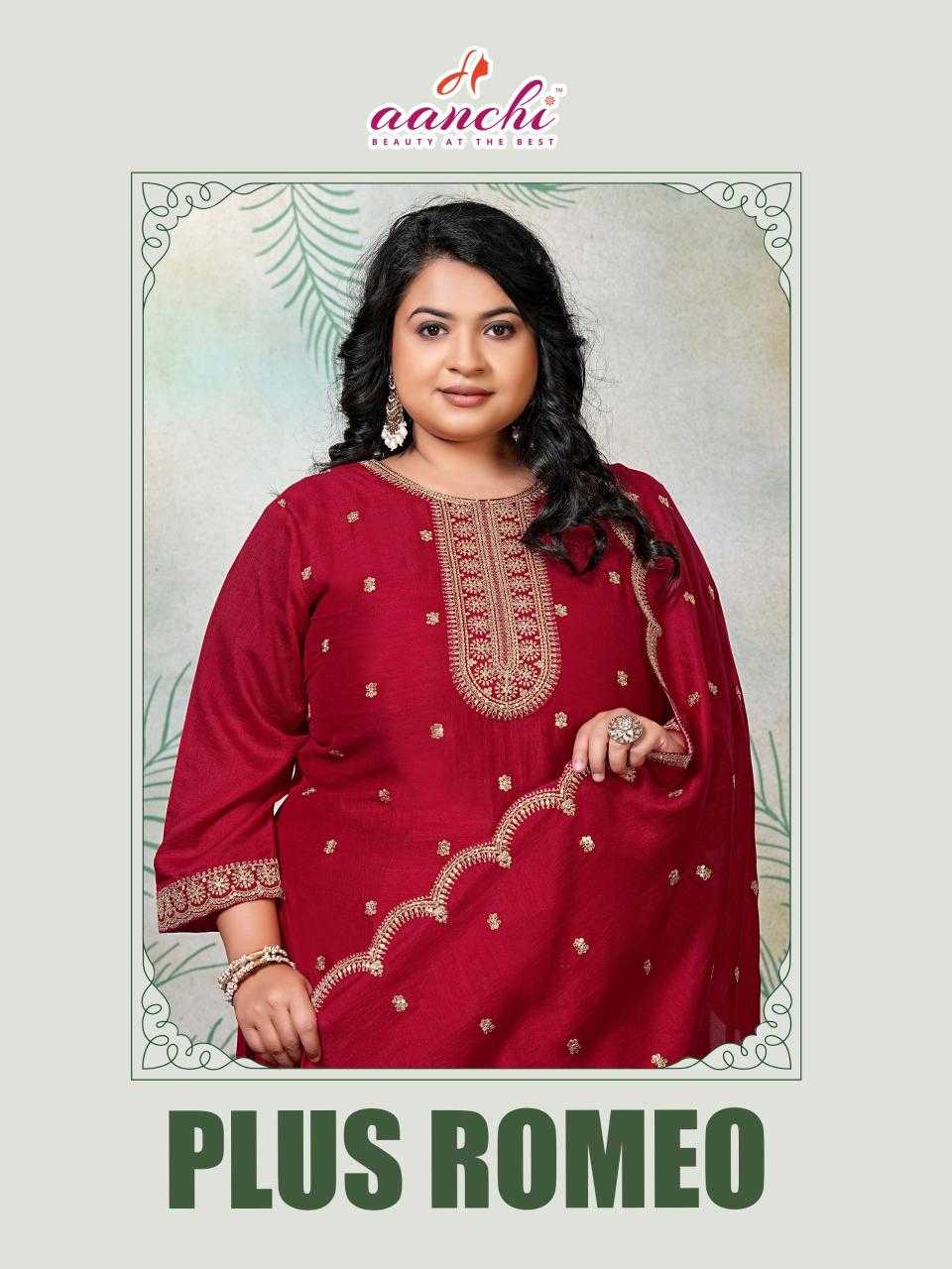 Ynf Vichitra Silk RIN190 AANCHI PLUS ROMEO Setwise Collections Wholesale Dresses & Suits Catalogs Manufacturer- Kapda Export