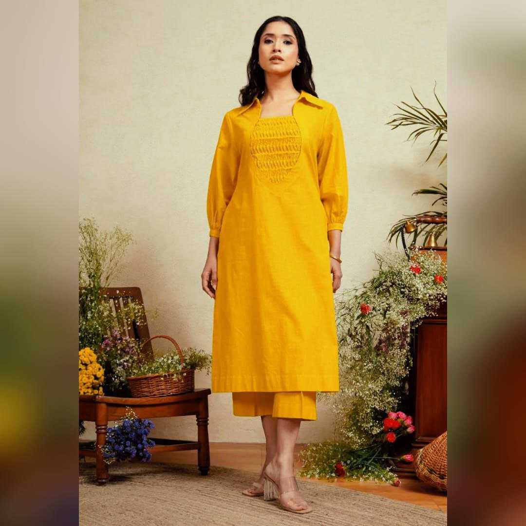 Ynf Cotton KESH613 149 Kurti Wholesale Casual Kurtis Fancy Kurti Yellow Kurtis Manufacturer- Kapda Export