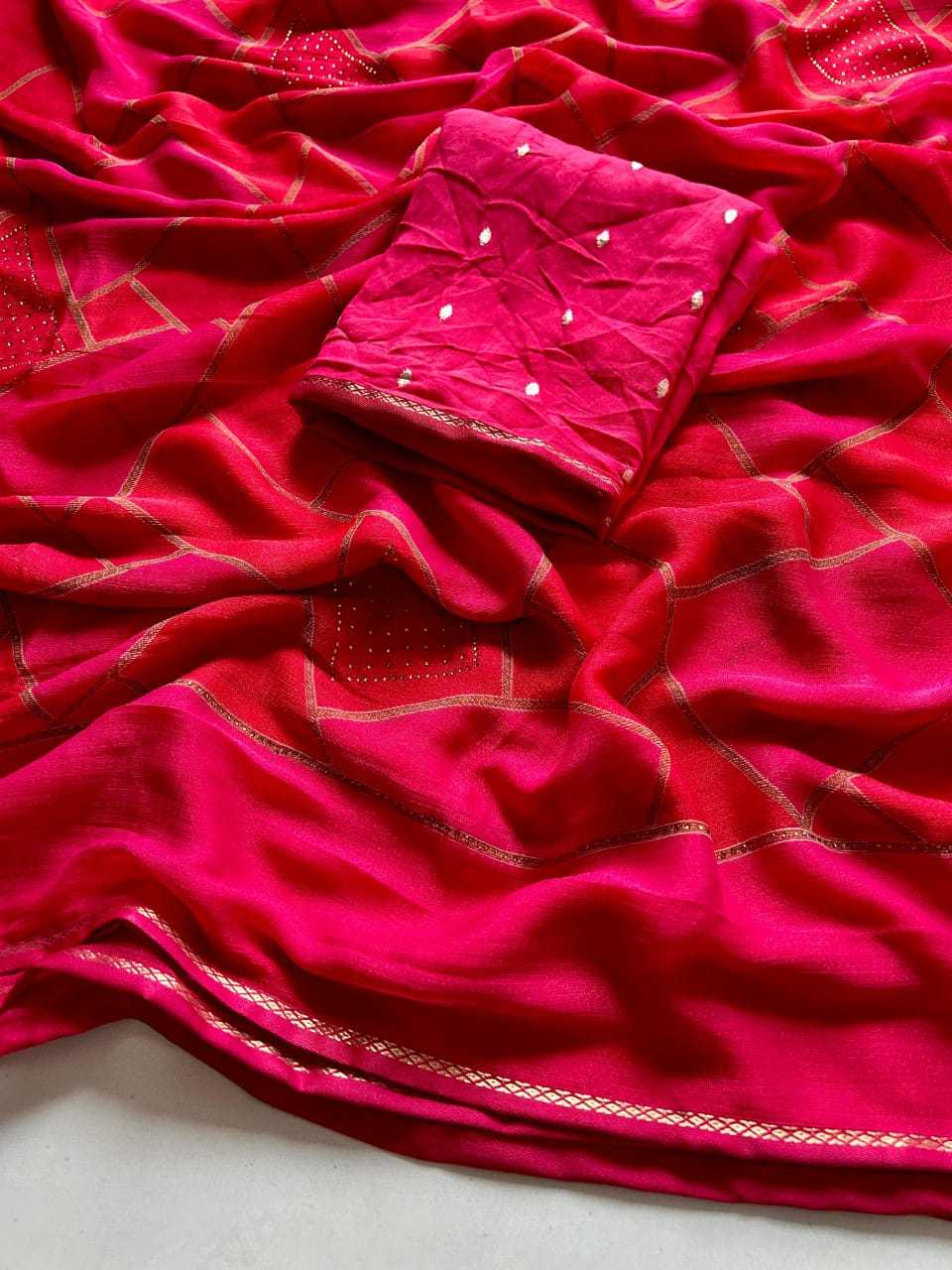 Ynf Georgette KESH622 georgette Sarees Wholesale Fancy Sarees Georgette Sarees Red Sarees Manufacturer- Kapda Export