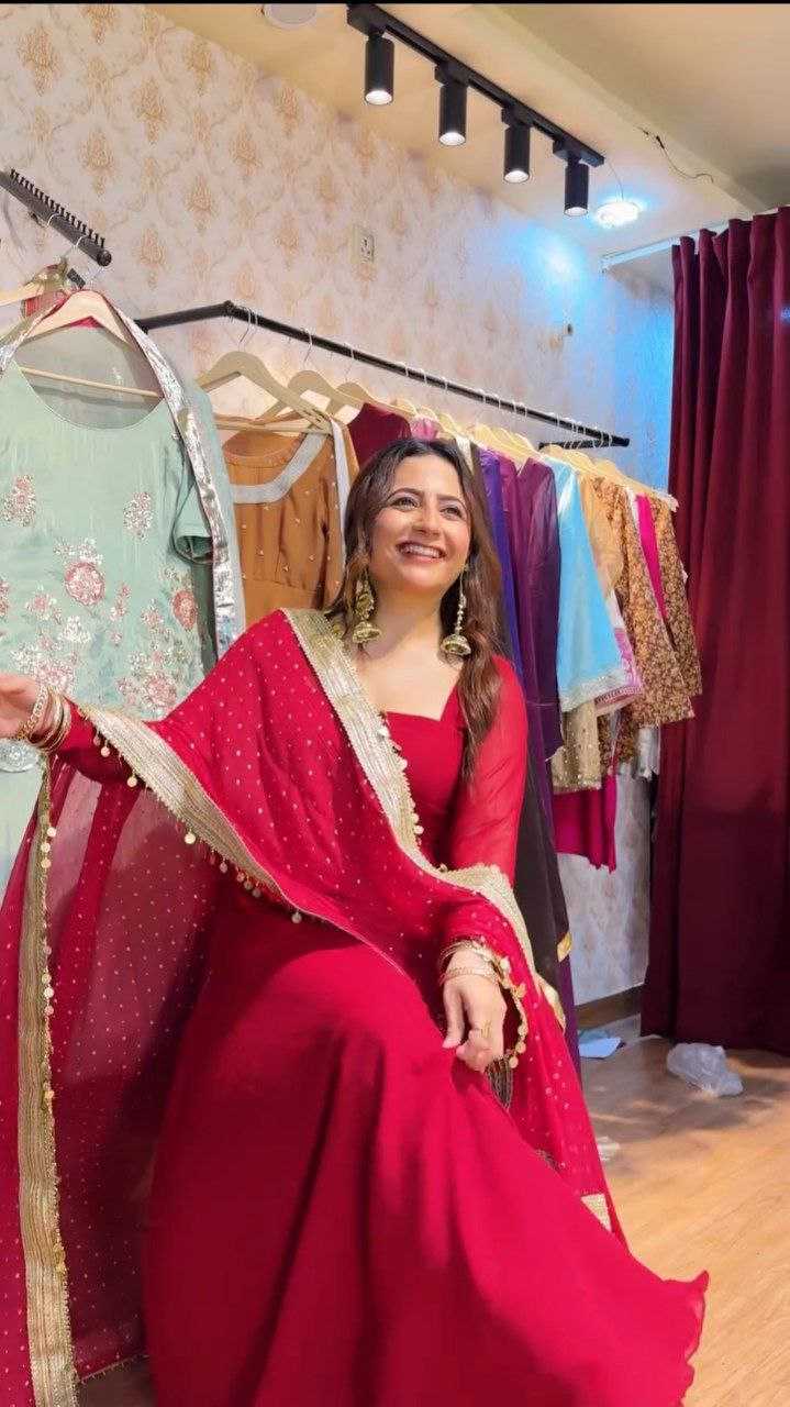 Ynf Georgette RIN157 PC-2257 Gowns Plus Size Collections Wholesale Fancy Gowns Georgette Gown Simple Gowns Manufacturer- Kapda Export