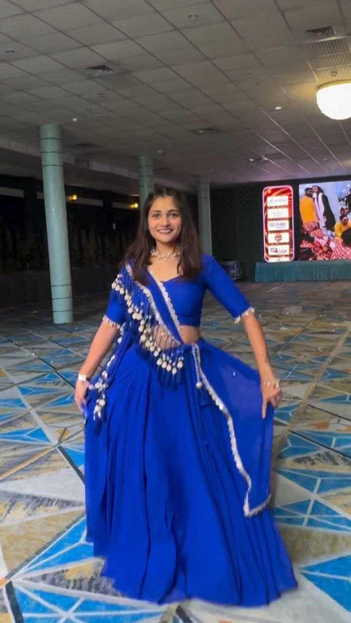 Ynf Georgette RIN157 PC NAVRATRI NIGHTS-84 Lehengas Festive Collections Plus Size Collections Wholesale Fancy Lehenga Blue Lehenga Navratri Chaniya Choli Manufacturer- Kapda Export