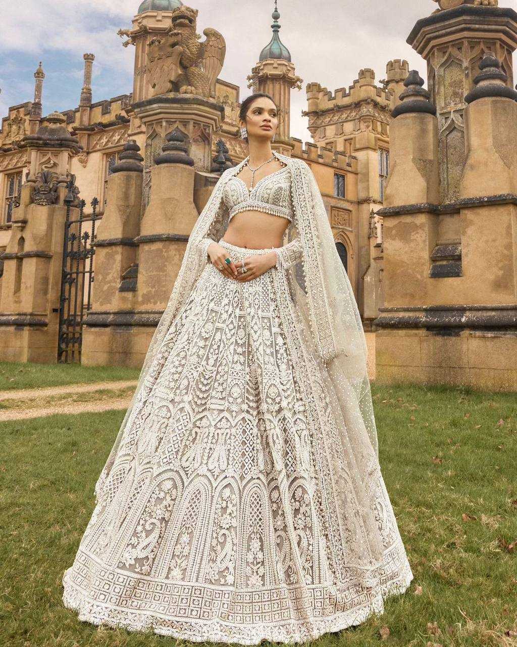Ynf Net RIN213 H78 Lehengas Wedding Collections Festive Collections Wholesale Net Lehenga Choli Lehenga With Cancan White Lehenga Manufacturer- Kapda Export