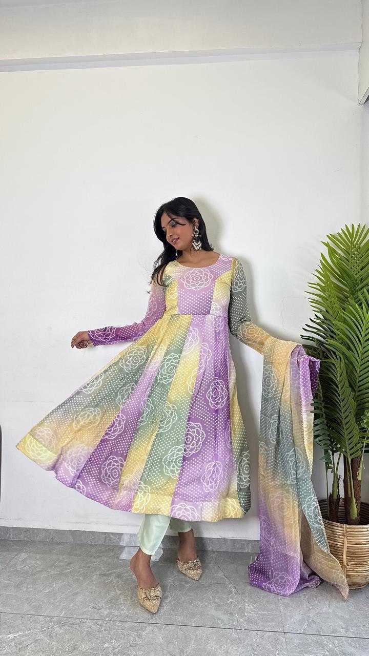 Ynf Organza Gowns Wholesale Printed Gowns Party Gowns Lightweight Gowns Manufacturer- Kapda Export