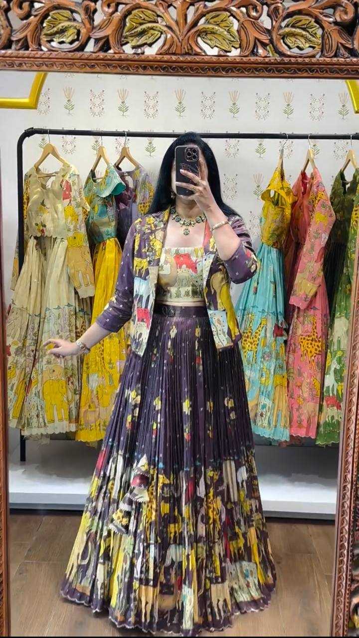 Ynf Cotton KESH496 543 Lehengas Festive Collections Wholesale Printed Lehenga Jacket Style Lehenga Navratri Chaniya Choli Manufacturer- Kapda Export