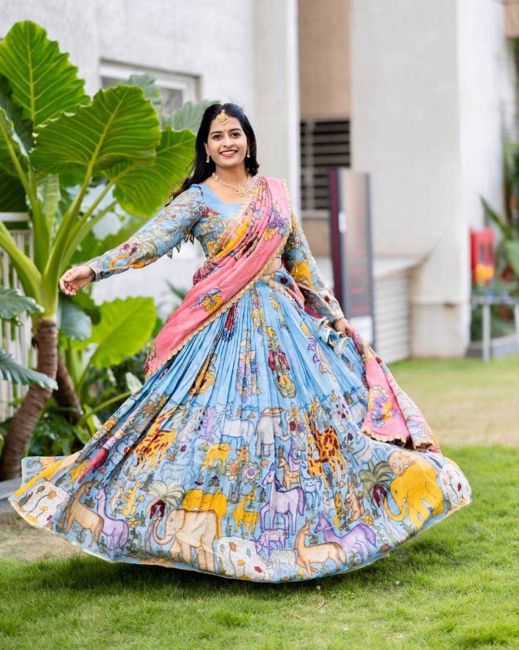 Ynf Cotton KESH496 546 Lehengas Wholesale Kalamkari Lehenga Designer Lehenga Choli Chaniya Choli Manufacturer- Kapda Export