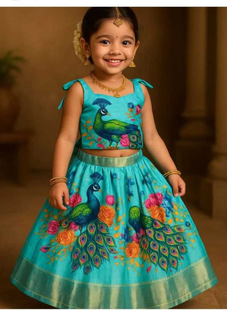 Ynf Dola Silk RIN118 KANIKA Kids Wear Wholesale Kids Traditional Outfits Kids Lehenga Choli Kids Navratri Outfits Manufacturer- Kapda Export