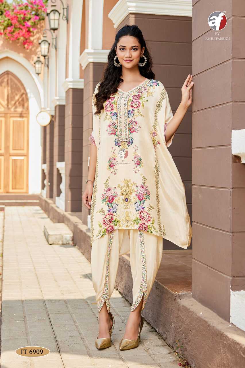 Ynf Pure Crepe KESH530 ANUJ 6908 Suits & Dresses Western Wears Festive Collections Wholesale Casual Dresses Kaftan Dresses Handwork Suits Manufacturer- Kapda Export