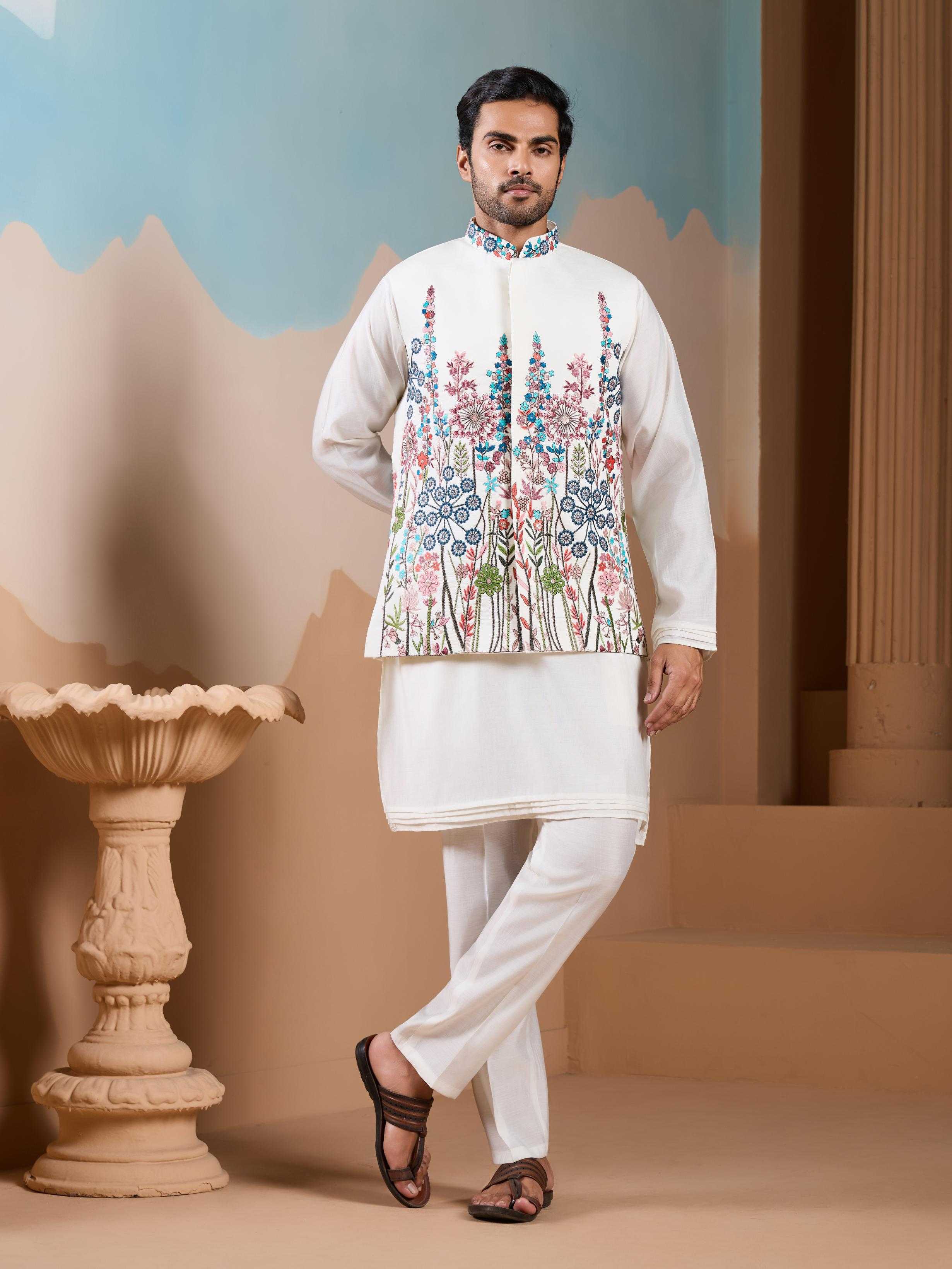 Ynf Silk RIN202 VIVAH VIBE 61391 Mens Wear Wholesale Mens Kurta Pyjama Silk Kurta Men Wedding kurta Manufacturer- Kapda Export