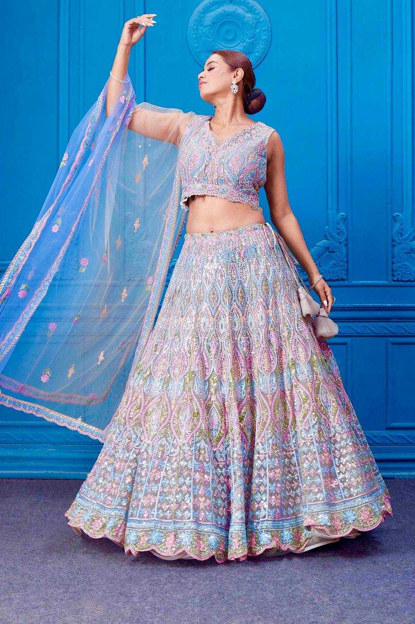 Ynf Soft Net KESH528 1058 Lehengas Wholesale Bridal Lehenga Embroidered Lehenga Mirror Work Lehenga Sequins Lehenga Lehenga With Cancan Manufacturer- Kapda Export