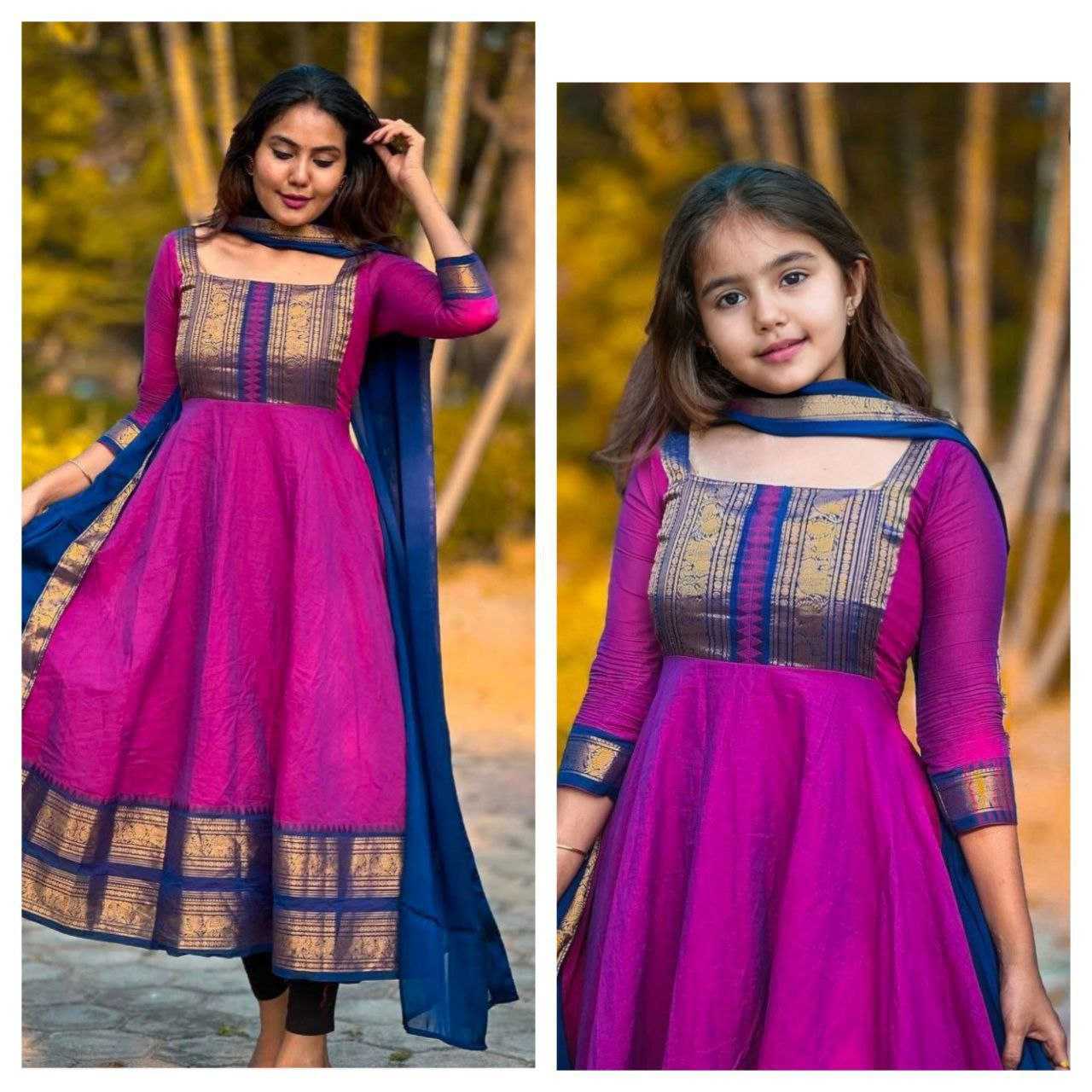 Ynf Vichitra Silk KESH550 282 Suits & Dresses Mother & Daughter Combo Festive Collections Wholesale Zari Work Suit Silk Dresses Mother Daughter Casual Dresses Manufacturer- Kapda Export