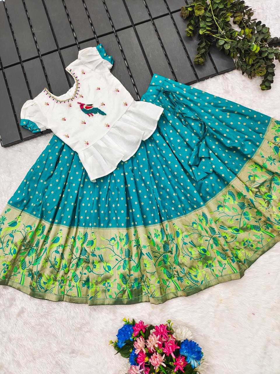 Ynf Banarasi Soft Silk RIN235 Vedanshi Kids Wear Festive Collections Wholesale Kids Lehenga Choli Kids Festive Wear Kids Silk Dress Manufacturer- Kapda Export