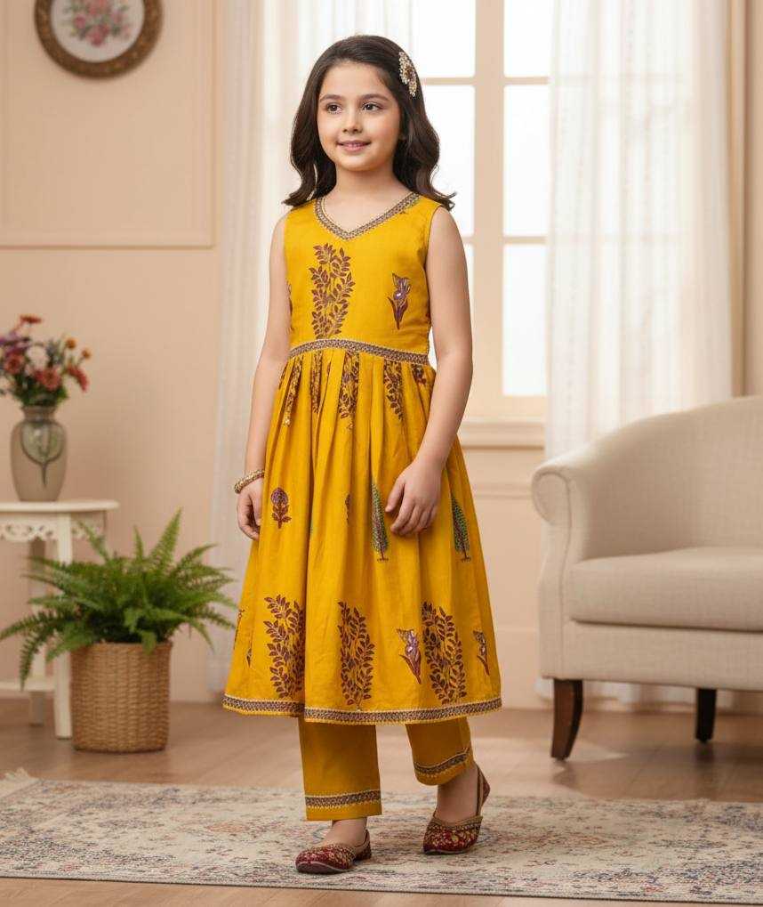 Ynf Cotton KESH642 017 Kids Wear Festive Collections Wholesale Girls Cotton Frocks Kids Festive Wear Kids Party Wear Ethnic Manufacturer- Kapda Export