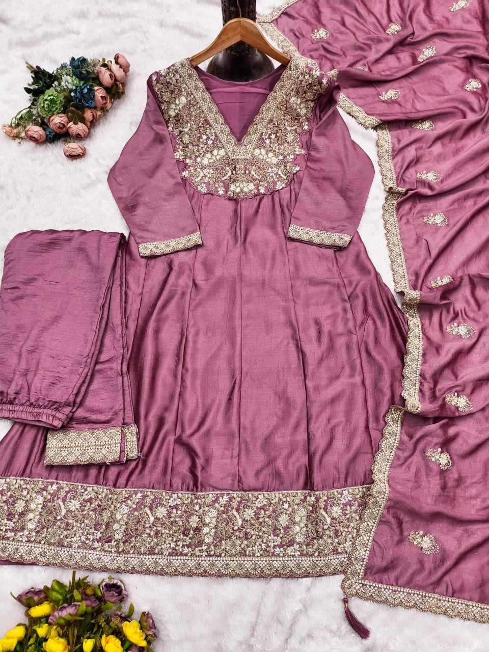 Ynf Cotton RIN129 191 Suits & Dresses Wholesale Ladies Suits Embroidery Suits Semi Stitched Suits Manufacturer- Kapda Export