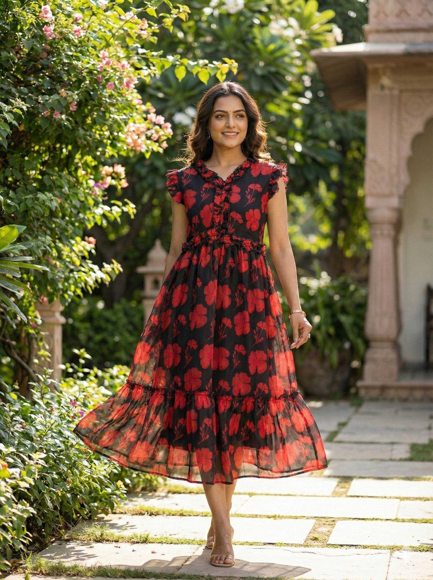 Ynf Faux Georgette KESH210 2439 Suits & Dresses Wholesale Maxi Dresses Party Wear Dresses Silk Dresses Manufacturer- Kapda Export