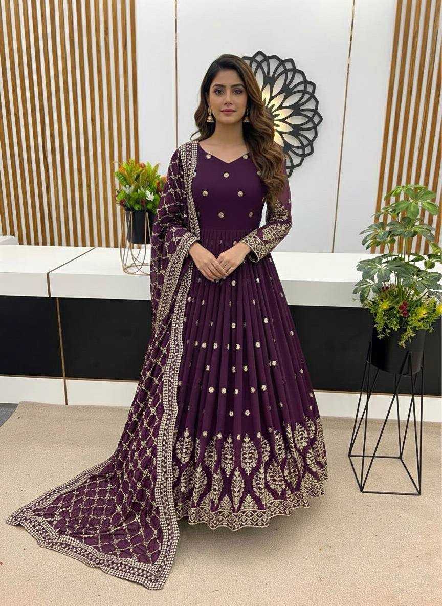 Ynf Faux Georgette KESH499 395 Gowns Wholesale Anarkali Gown Long Gowns Designer Gowns Manufacturer- Kapda Export