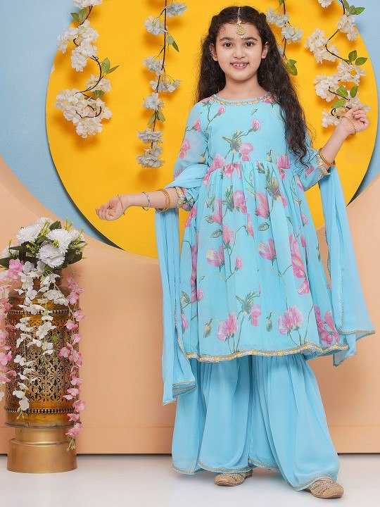Ynf Georgette KESH642 MANVI Kids Wear Festive Collections Wholesale Kids Sharara Kids Festive Wear Kids Wedding Outfits Manufacturer- Kapda Export